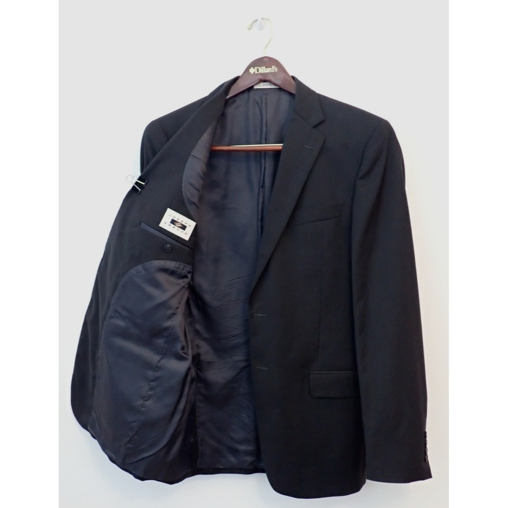 Joseph Abboud Blazer Jacket Mens 40L Gray Solid Marzotto Super 120s Wool USA